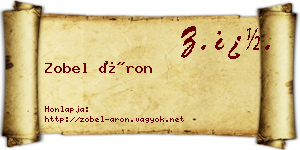 Zobel Áron névjegykártya